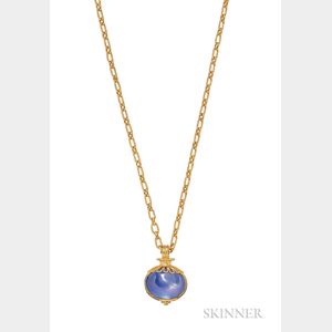 22kt Gold and Sapphire Pendant