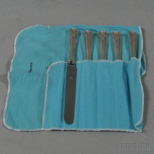 Set of Five Tiffany & Co. Sterling-handled Knives