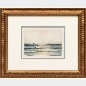 Four Framed Landscapes: Frederick W. Oliver (American, 1876-1963),Harbor
