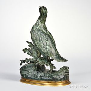 After Jules Moigniez (French, 1835-1894) Bronze Model of a Bird