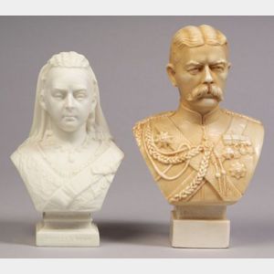 Two Commemorative Parian Busts