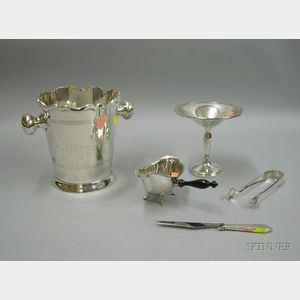 Five Silver Plated and Sterling Silver Tablewares
