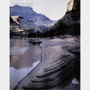 James Clinton Bones (American, b. 1943) Eroding Sandbar, Grand Canyon of the Colorado River, Arizona