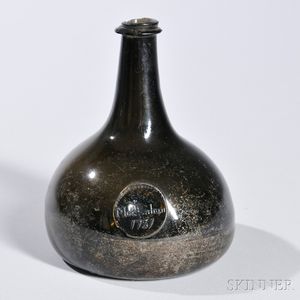 Blown Onion-form Sealed Wine Bottle