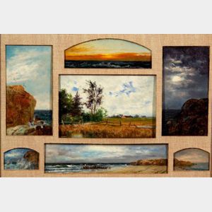William Henry Hilliard (American, 1836-1905) Views of Nantasket/Seven Views in a Single Composition