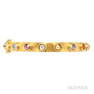 22kt Gold Gem-set "Elizabethan" Bracelet, Stephanie Albertson