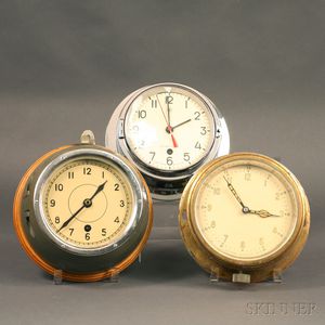 Three Russian Naval Submarine Clocks