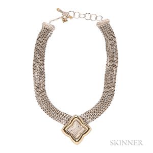 Sterling Silver and 18kt Gold Necklace, David Yurman