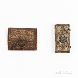 Embroidered Psalm Book and a Gold Thread-embroidered Leather Wallet