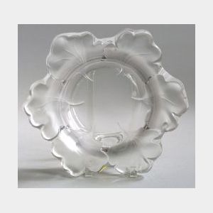 Lalique Colorless Molded Glass Bowl.