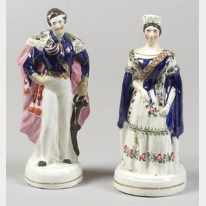 Pair of Staffordshire Figures of Queen Victoria and Prince Albert