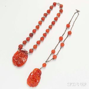 Two Carnelian Necklaces