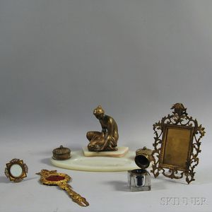 Group of Marble and Metal Decorative Items