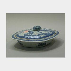 Canton Porcelain Covered Serving Dish