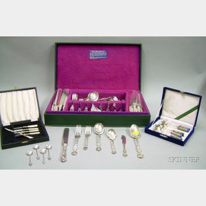 Group of Sterling and Plated Silver Flatware