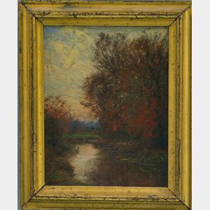William Merritt Post (American, 1856-1935) The Mill Pond
