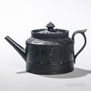 Wedgwood Black Basalt Teapot and Cover