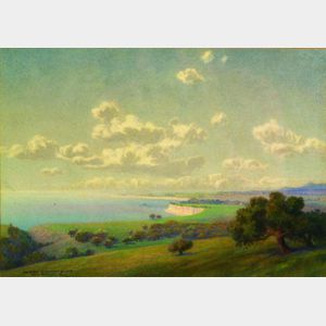 George Elbert Burr (American, 1859-1939) From Reservoir Hill, Santa Barbara, California