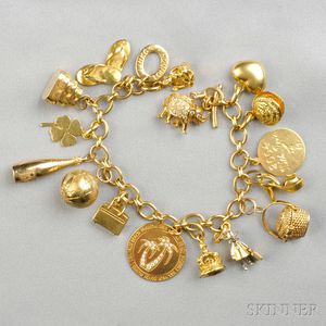 18kt Gold Charm Bracelet, Links of London