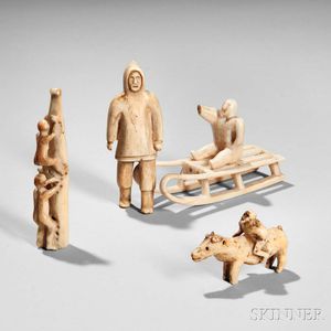 Four Eskimo Ivory Carvings