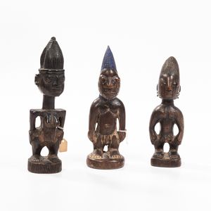 Three Yoruba Ibeji Figures