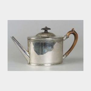 Oval Silver Teapot