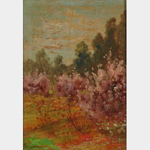 August Laux (American, 1847-1921) Autumn Landscape.