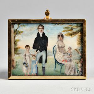 Portrait Miniature of a Family