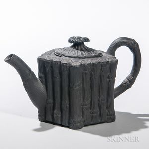 Turner Black Basalt Bamboo Teapot and a Cover