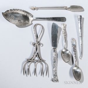 Six Pieces of American Silver Flatware