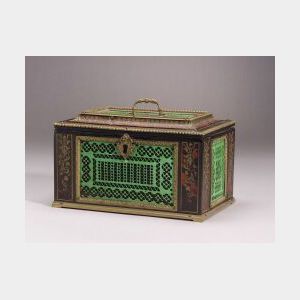 Anglo-Indian Boulle Inlay and Ivory Casket