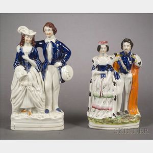 Two Staffordshire Royal Figure Groups