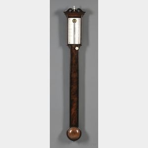 W. & S. Jones Mahogany Stick Barometer