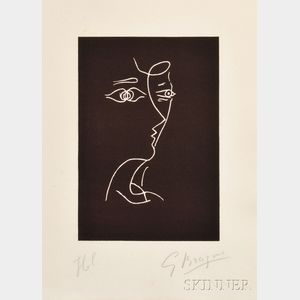 Georges Braque (French, 1882-1963) Untitled (Profile)