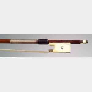 French Gold and Ivory Mounted Violin Bow