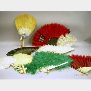 Nine Feathered Hand Fans