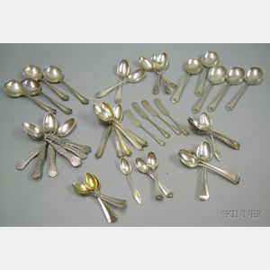 Fifty Pieces of Assorted Sterling Silver Flatware