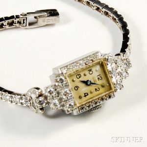 Art Deco Platinum and Diamond Lady's Wristwatch