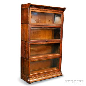 Oak Four-stack Barrister Bookcase