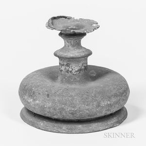 Excavated 17th Century Pewter Candlestick