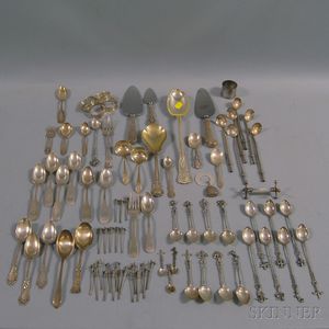 Group of Miscellaneous Mostly Sterling and Coin Silver Flatware