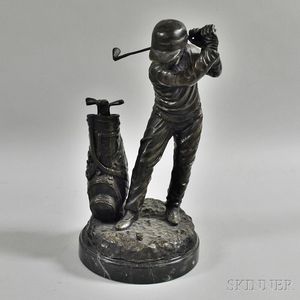 C. Keliem Bronze Statue of a Golfer