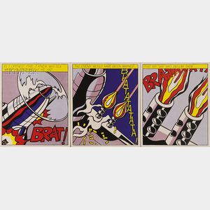 Roy Lichtenstein (American, 1923-1997) As I Opened Fire.../A Triptych