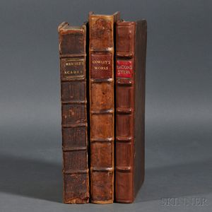 English Literature, 17th Century, Three Small Folio Volumes: