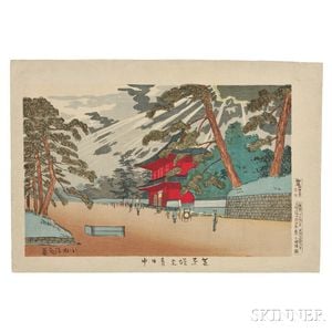 Kobayashi Kiyochika (1847-1915),Shiba Zojoji Temple