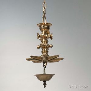 German Brass Hanging Sabbath Lamp