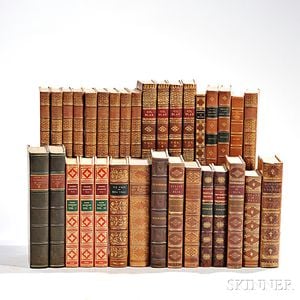 Decorative Bindings, Finely Leather-bound Sets, Thirty-three Volumes.