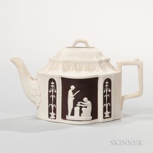 Turner White Stoneware Teapot and Cover
