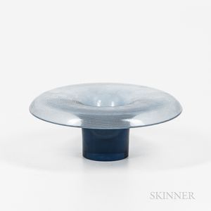 Italian Venini Mid-Century Modern Swirled Glass Bowl