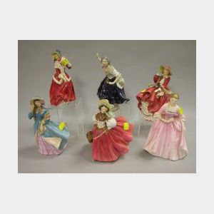 Five Royal Doulton Ceramic Figures